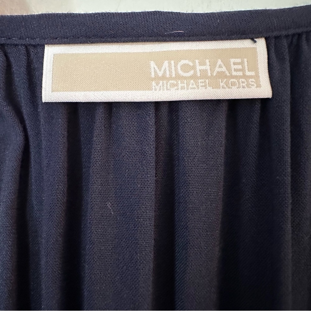 MICHAEL Michael Kors Navy Boho Midi Dress Cover Up - Twisted Rope Tassels Size S - Picture 8 of 14